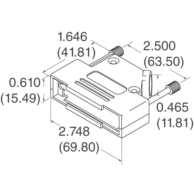 971-037-030-121 NorComp Inc.  Carcasas traseras para conectores D-Sub en forma de D